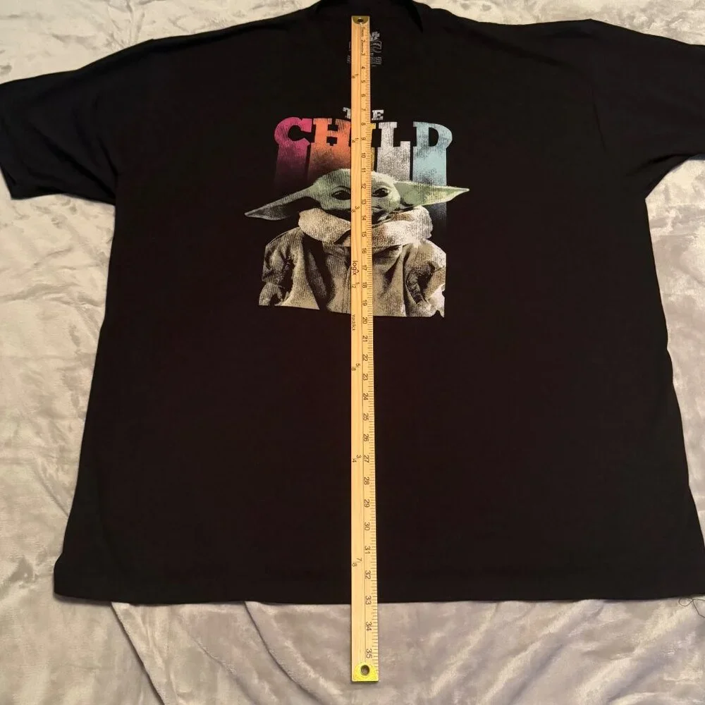 Star Wars "The Child" Grogu Graphic T-Shirt 3XLT Black Grogu (Baby Yoda) - Picture 5 of 8